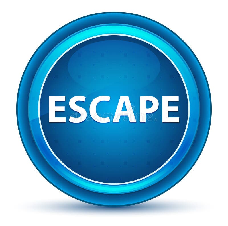 Escape Eyeball Blue Round Button royalty free illustration