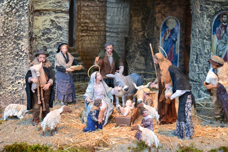 Escena de la natividad de Vatican foto de archivo libre de regalías Escena de la natividad de Vatican foto de archivo libre de regalías