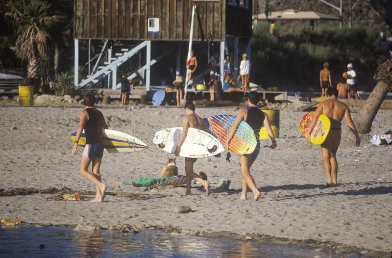 Summer beach scene, Sunset Beach, Malibu, CA. Summer beach scene, Sunset Beach, Malibu, CA