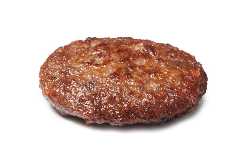 Escoja la empanada frita de la hamburguesa aislada en blanco imagen de archivo Escoja la empanada frita de la hamburguesa aislada en blanco imagen de archivo