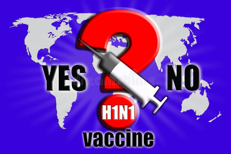 Vacina contra a gripe suína ilustração stock