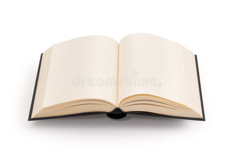 Libro abierto en blanco - máscara de recorte fotografía de archivo