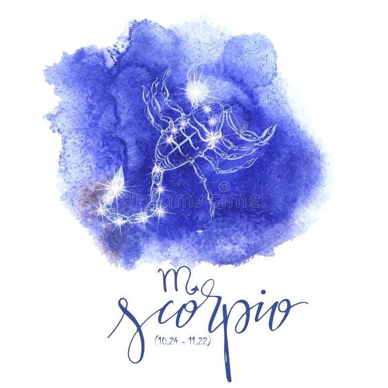 Escorpión de la muestra de la astrología stock de ilustración Escorpión de la muestra de la astrología stock de ilustración