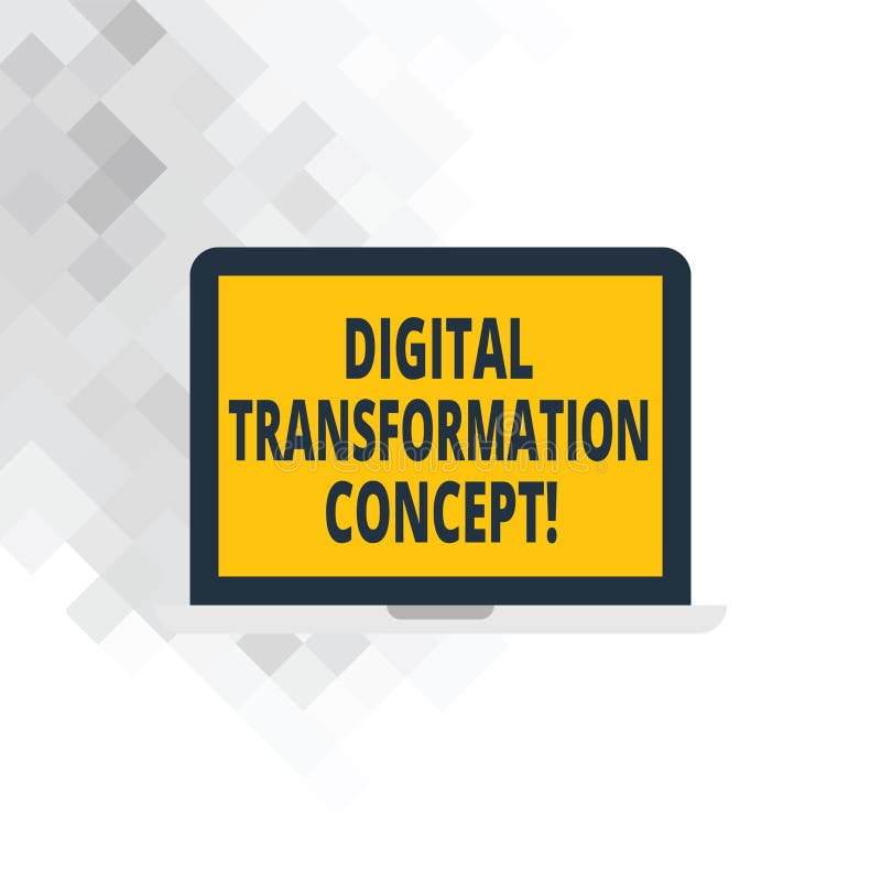 Escritura de concepto de la transformación de Digitaces de la demostración de la nota Uso sin papel que va de exhibición de la fo stock de ilustración Escritura de concepto de la transformación de Digitaces de la demostración de la nota Uso sin papel que va de exhibición de la fo stock de ilustración