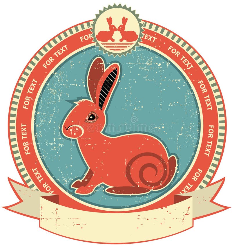 Escritura de la etiqueta del conejo