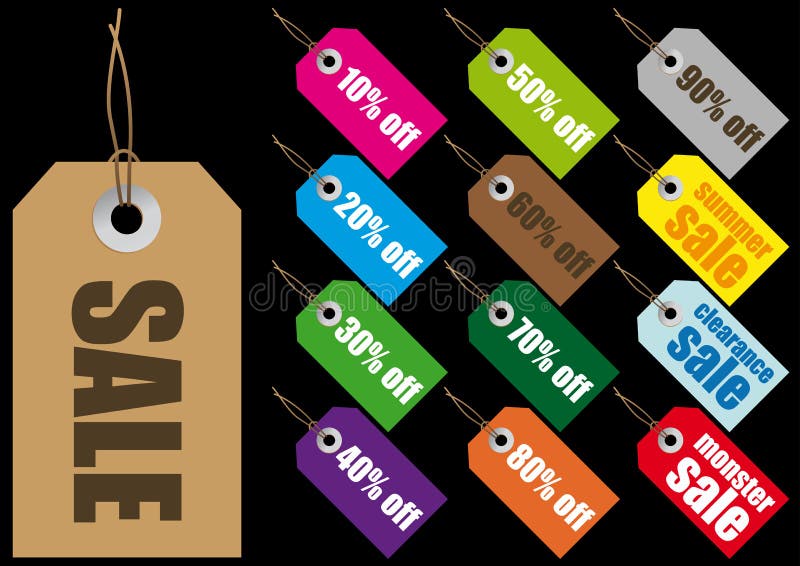 Etiquetas de oferta vectoriales ilustración del vector