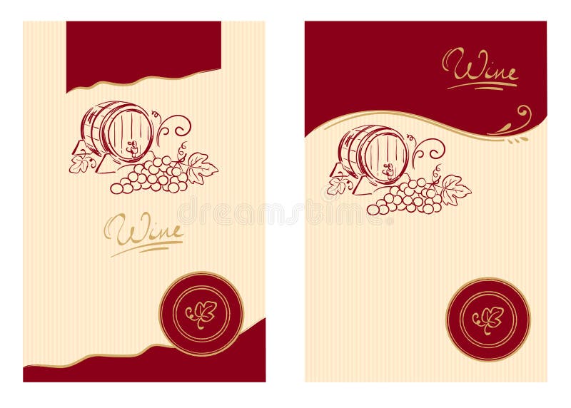 Modelos Para Las Etiquetas Del Vino Ilustración del Vector - Ilustración de  alcohol, fondos: 37797614