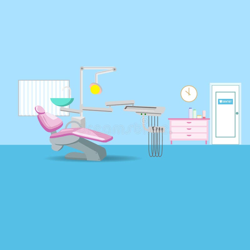 Escritório dental dos desenhos animados ilustração stock Escritório dental dos desenhos animados ilustração stock