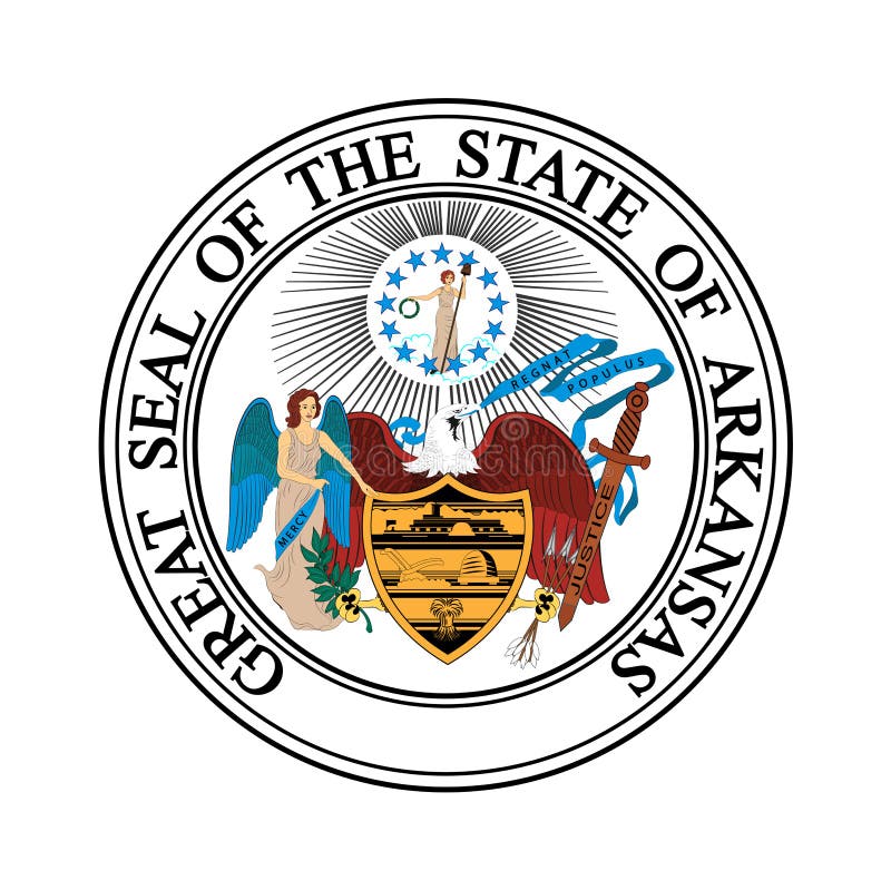 Escudo de armas de Arkansas, los E.E.U.U. libre illustration Escudo de armas de Arkansas, los E.E.U.U. libre illustration