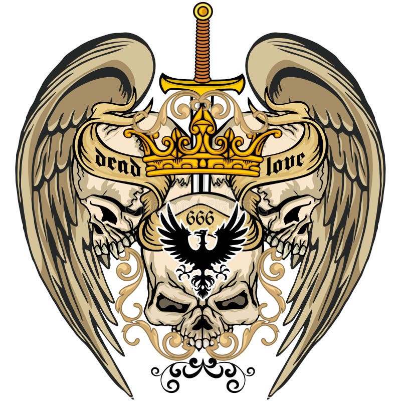 escudo de armas del cráneo del grunge ilustración del vector escudo de armas del cráneo del grunge ilustración del vector