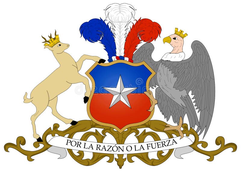 Escudo de chile stock de ilustración. Ilustración de chile 217373330