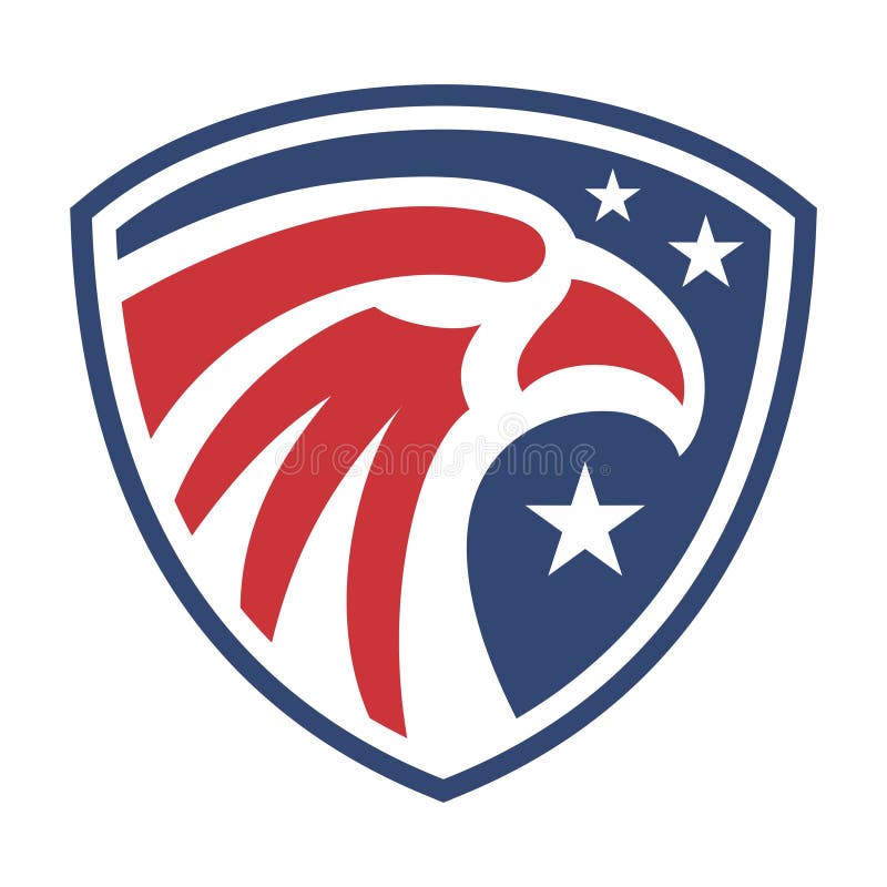 Escudo de la bandera americana de Eagle Head libre illustration Escudo de la bandera americana de Eagle Head libre illustration