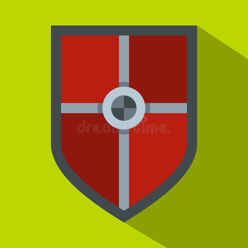 Escudo para el icono de la lucha, estilo plano ilustración del vector Escudo para el icono de la lucha, estilo plano ilustración del vector