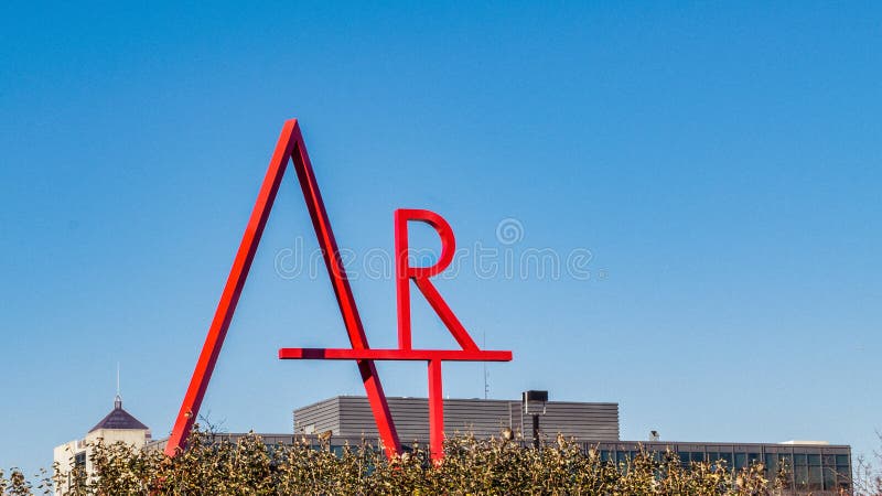 A escultura The Art, Columbus Ohio fotografia de stock