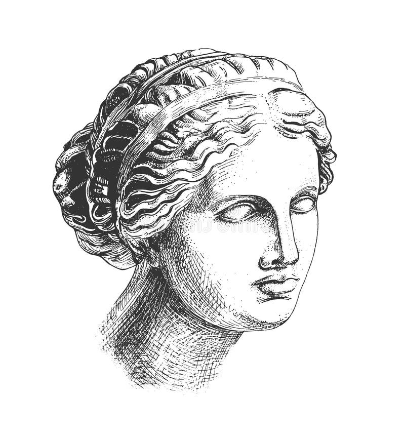 Escultura griega de la cabeza de afrodita
