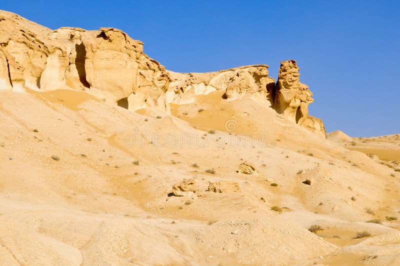 Esculturas da rocha no deserto