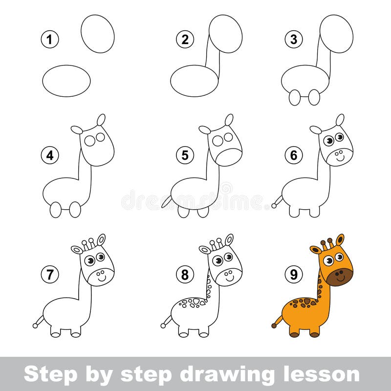 Esercitazione del disegno Come disegnare una giraffa