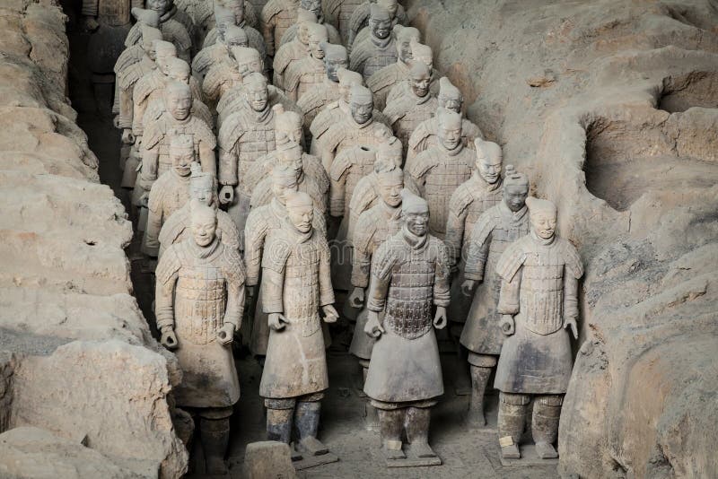 Esercito di Terracota del primo imperatore della Cina immagini stock Esercito di Terracota del primo imperatore della Cina immagini stock