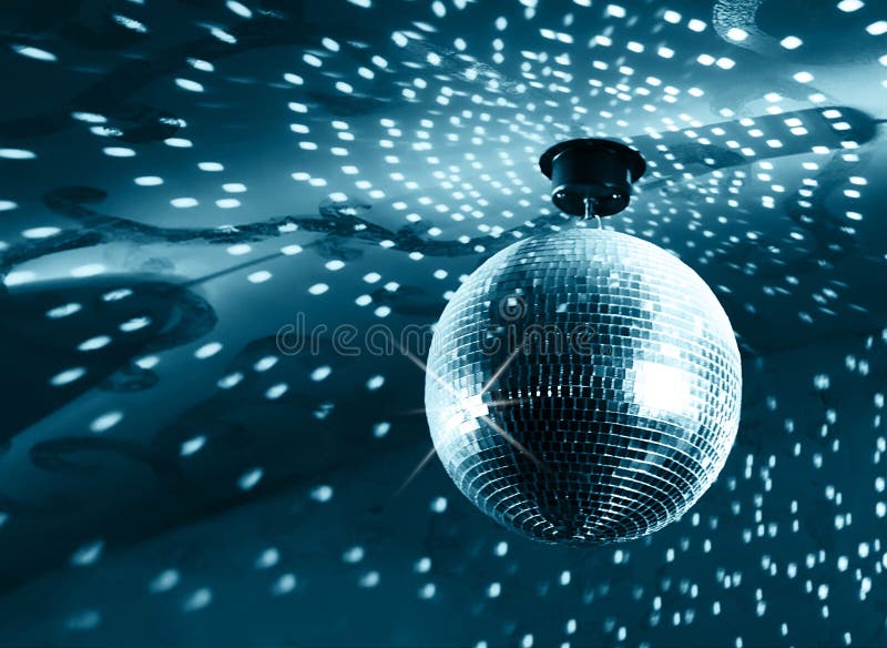 Shiny disco ball on nightclub. Shiny disco ball on nightclub