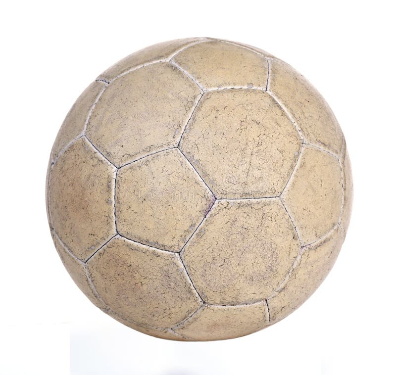 Worn soccer ball isolated on white background. Worn soccer ball isolated on white background