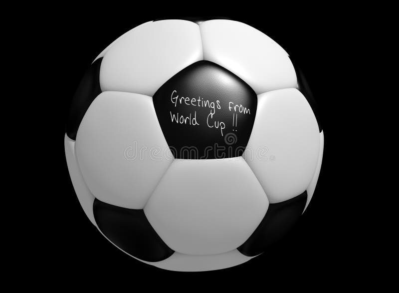 Soccer ball with greetings from South Africa World Cup 2010. Soccer ball with greetings from South Africa World Cup 2010