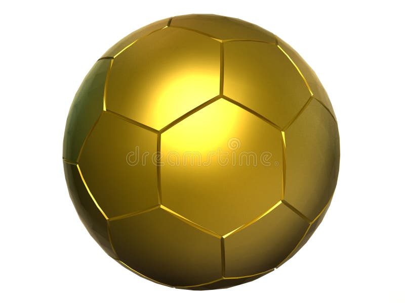 Copa de futebol isolada no fundo branco. conceito de jogo de futebol com  cor dourada. Conceito