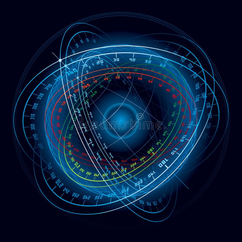 Esfera de la navegación de espacio de la fantasía. ilustración del vector Esfera de la navegación de espacio de la fantasía. ilustración del vector