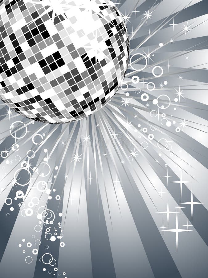 Bola de espelho prateada ilustração do vetor