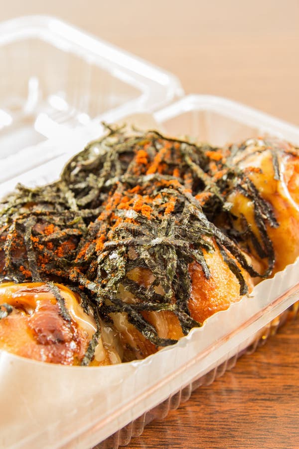 Bolinho de Takoyaki : comida japonesa fotografia de stock