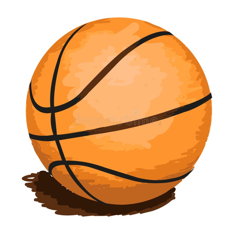 Bola de basquetebol isolada ilustração do vetor
