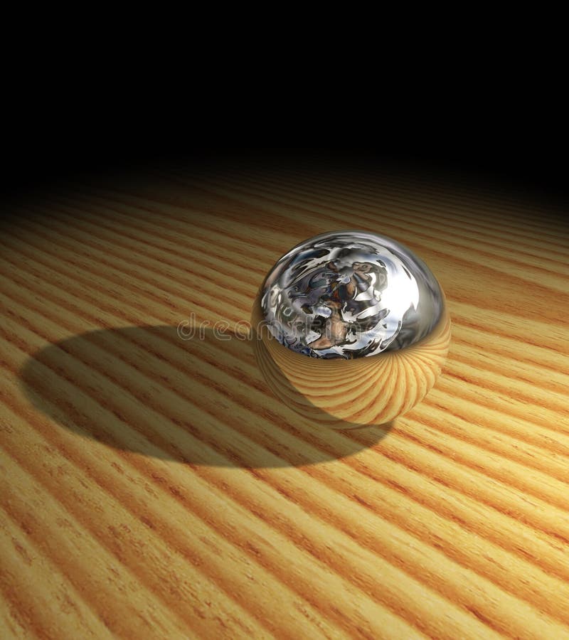 Esfera de metal ilustração do vetor