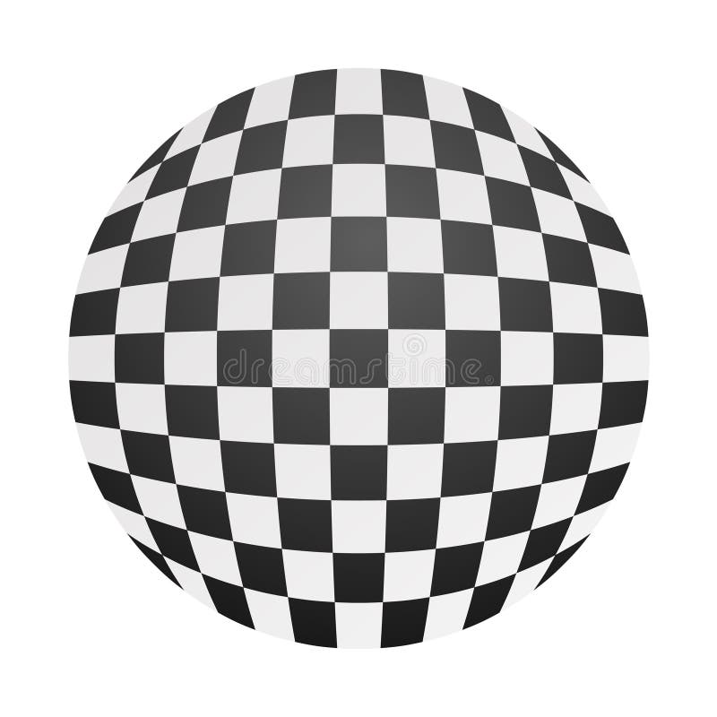 Bolas decorativas 3d com esferas de ponto de xadrez isoladas em