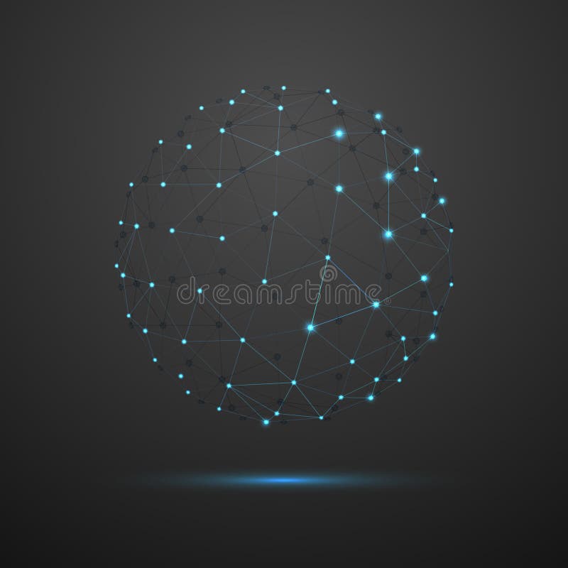 Esfera geométrica abstracta del vector ilustración del vector Esfera geométrica abstracta del vector ilustración del vector