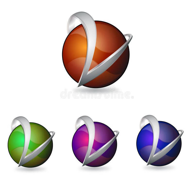 Esfera y metal del logotipo