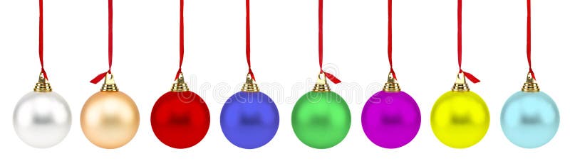 Esferas coloridas do Natal