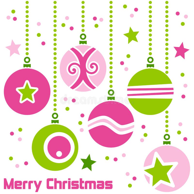 Esferas retros do Natal ilustração royalty free Esferas retros do Natal ilustração royalty free