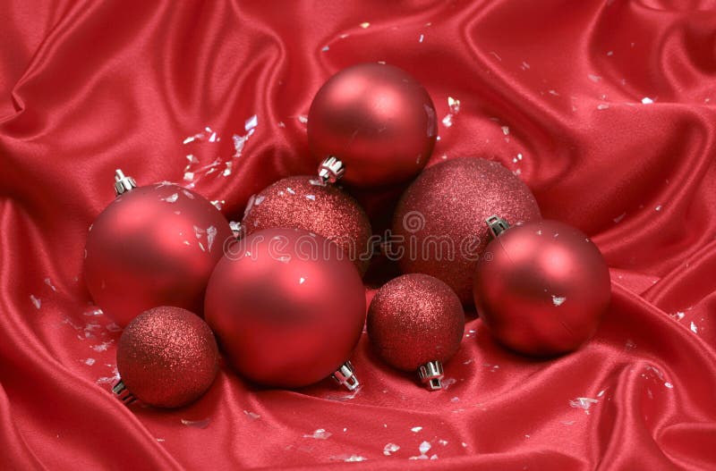 Esferas vermelhas do Natal imagens de stock Esferas vermelhas do Natal imagens de stock