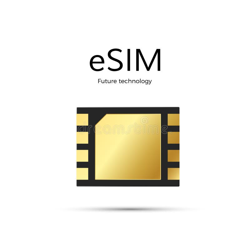 ESIM modern and tetechnology of future. Embedded SIM card icon symbol concept. gsm phone mobile network simcard. vector vector illustration ESIM modern and tetechnology of future. Embedded SIM card icon symbol concept. gsm phone mobile network simcard. vector vector illustration