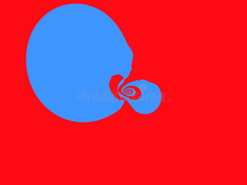 Espaço Vermelho E Azul Separados E Juntos Ilustração Stock