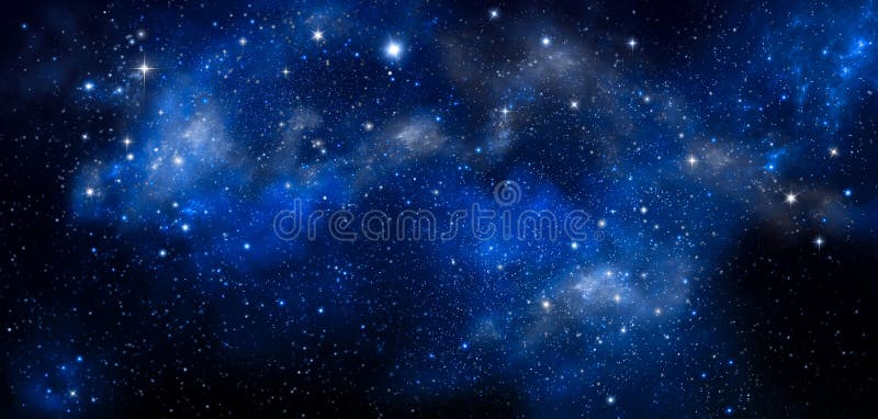 Deep space, abstract blue background with stars. Deep space, abstract blue background with stars