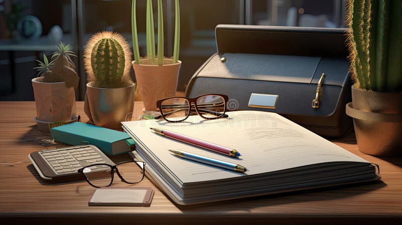 office table desk background. Workspace with laptop  AI generated. office table desk background. Workspace with laptop  AI generated