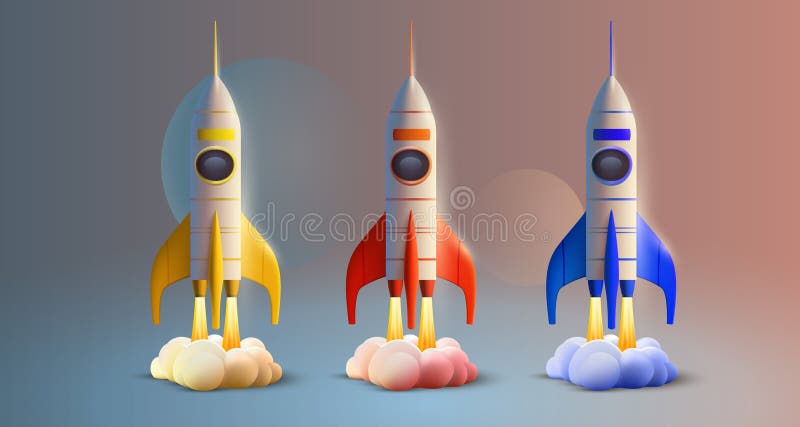 Rocket space startup, creative idea cover, landing page web site, Vector. Rocket space startup, creative idea cover, landing page web site, Vector