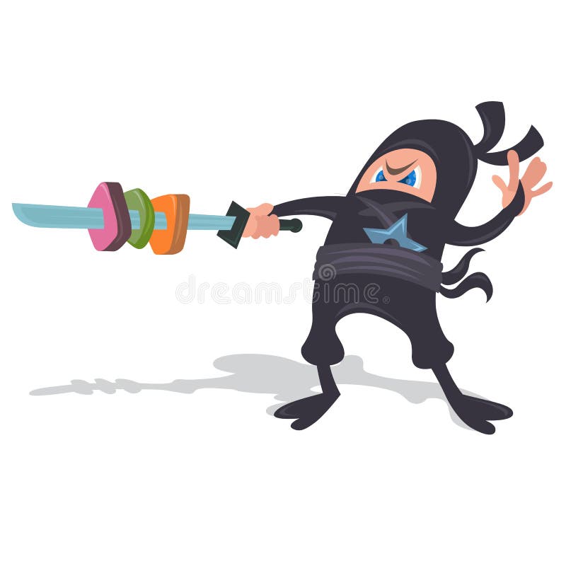 Design PNG E SVG De Ninja De Desenho Animado Segurando Uma Espada Com As  Palavras Modo Ninja Ativadas Para Camisetas