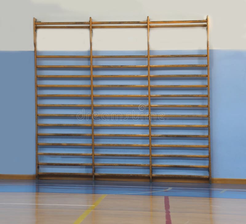 Espalier in the Gym without People Stock Image - Image of train