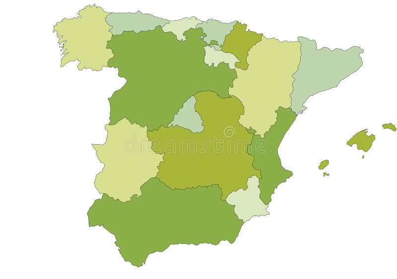 Vetores de Mapa Político Editable Altamente Detalhado De Portugal