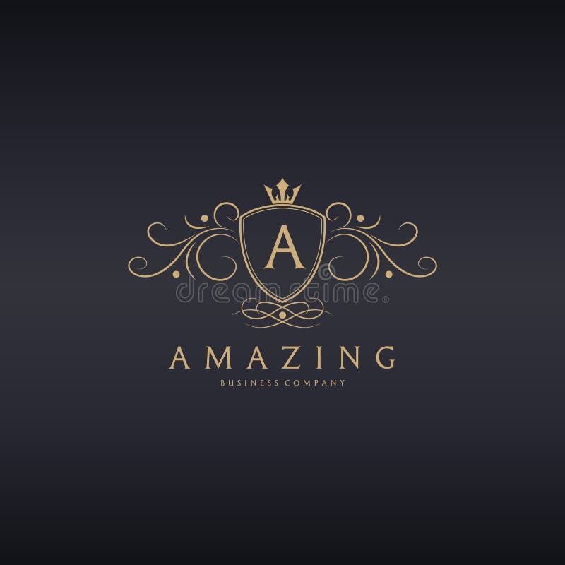 espantar-se Logotipo luxuoso ilustração stock espantar-se Logotipo luxuoso ilustração stock