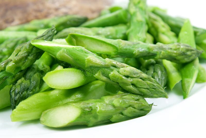 Aspargos cozidos fotos de stock