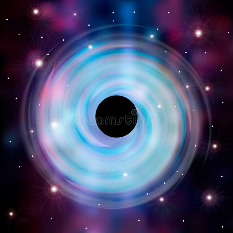 Espaço de Abstrsct - um buraco negro Buraco negro do cosmos no espaço Estrelas e quedas do material em um buraco negro ilustração stock Espaço de Abstrsct - um buraco negro Buraco negro do cosmos no espaço Estrelas e quedas do material em um buraco negro ilustração stock