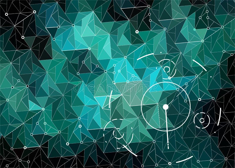 Espaço poligonal abstrato esmeralda e escuro - hud verde do fundo ilustração royalty free Espaço poligonal abstrato esmeralda e escuro - hud verde do fundo ilustração royalty free