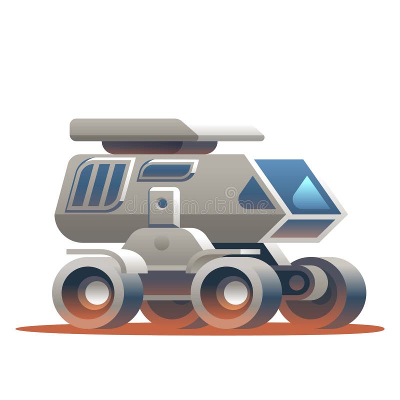 Espaço Rover Traveling Around Planet da ilustração ilustração royalty free Espaço Rover Traveling Around Planet da ilustração ilustração royalty free